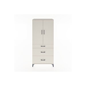 Hyperion Dolap 3 Raflı 3 Çekmeceli 2 Kapaklı 88x44x195 Aytaşı-aytaşı
