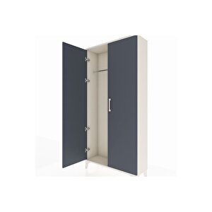 Arges Dolap 2 Kapaklı Tek Askılı 88x30x182 Aytaşı-antrasit