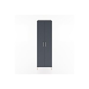 Hyperion Dolap 5 Raflı 2 Kapaklı 60x44x195 Antrasit-antrasit