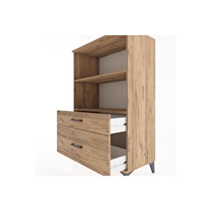 Hyperion Dolap 2 Raflı 2 Çekmeceli 88x44x134 Çam-çam