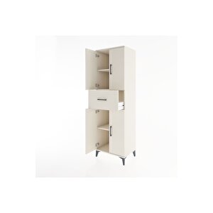 Hyperion Dolap 3 Raflı Tek Çekmeceli 4 Kapaklı 60x44x195 Aytaşı-aytaşı