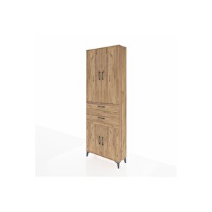 Arges Dolap 4 Raflı 2 Çekmeceli 4 Kapaklı 88x30x243 Çam-çam