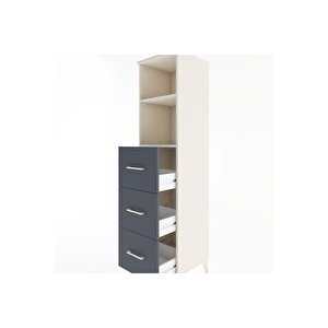 Hyperion Dolap 2 Raflı 3 Çekmeceli 44x44x182 Aytaşı-antrasit