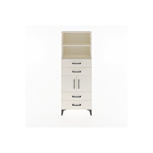 Arges Dolap 3 Raflı 4 Çekmeceli 2 Kapaklı 60x30x163 Aytaşı-aytaşı