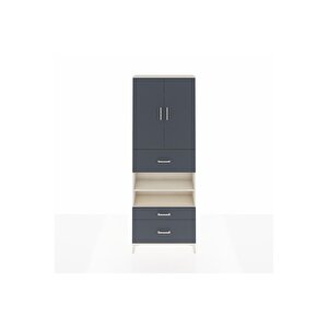 Arges Dolap 5 Raflı 3 Çekmeceli 2 Kapaklı 88x30x243 Aytaşı-antrasit