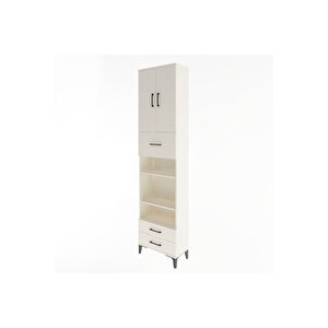 Arges Dolap 5 Raflı 3 Çekmeceli 2 Kapaklı 60x30x243 Aytaşı-aytaşı