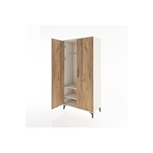 Hyperion Dolap 2 Raflı 2 Kapaklı Tek Askılı 88x44x182 Aytaşı-çam