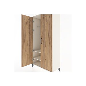 Hyperion Dolap 2 Raflı 2 Kapaklı Tek Askılı 88x44x182 Aytaşı-çam