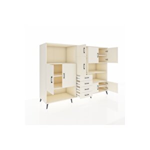 Kronos Dolap 9 Raflı 4 Çekmeceli 8 Kapaklı 220x59x163 Aytaşı-aytaşı