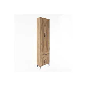 Arges Dolap 4 Raflı Tek Çekmeceli 4 Kapaklı 60x30x243 Çam-çam