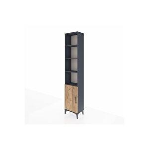 Arges Dolap 5 Raflı Tek Kapaklı 44x30x221 Antrasit-çam