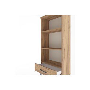 Arges Dolap 3 Raflı Tek Çekmeceli 60x30x134 Çam-çam