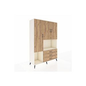 Hyperion Gardrop 6 Raflı 3 Çekmeceli 3 Kapaklı 132x44x195 Aytaşı-çam