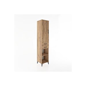 Hyperion Dolap 4 Raflı 2 Çekmeceli Tek Kapaklı 44x44x221 Çam-çam