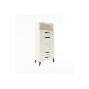Arges Dolap Tek Raflı 5 Çekmeceli 60x30x134 Aytaşı-aytaşı