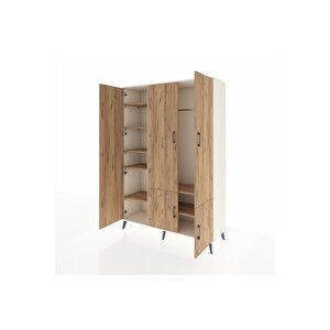 Hyperion Gardrop 7 Raflı 5 Kapaklı Tek Askılı 132x44x195 Aytaşı-çam