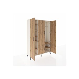 Hyperion Gardrop 7 Raflı 5 Kapaklı Tek Askılı 132x44x195 Aytaşı-çam