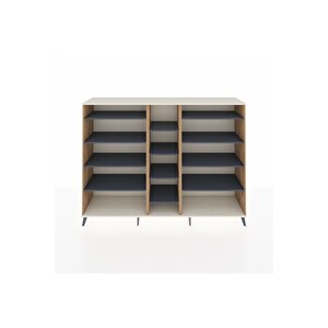 Hyperion Dolap 11 Raflı  220x44x163 Çam-aytaşı/antrasit