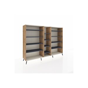 Hyperion Dolap 11 Raflı  220x44x163 Çam-aytaşı/antrasit