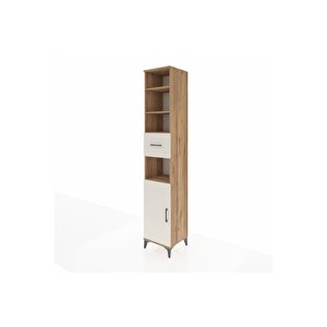 Hyperion Dolap 5 Raflı Tek Çekmeceli Tek Kapaklı 44x44x243 Çam-aytaşı
