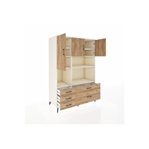 Kronos Dolap 8 Raflı 5 Çekmeceli 3 Kapaklı 132x59x195 Aytaşı-çam/çam