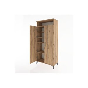 Hyperion Dolap 5 Raflı 2 Kapaklı 88x44x195 Çam-çam