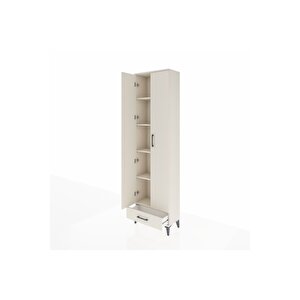 Arges Dolap 5 Raflı Tek Çekmeceli 2 Kapaklı 60x30x221 Aytaşı-aytaşı