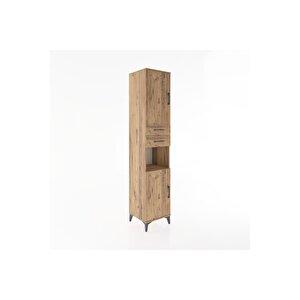 Hyperion Dolap 4 Raflı 2 Çekmeceli 2 Kapaklı 44x44x221 Çam-çam