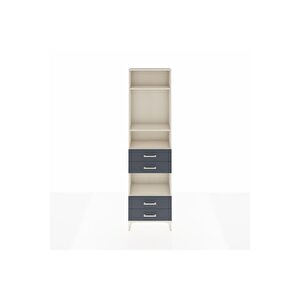 Arges Dolap 4 Raflı 4 Çekmeceli 60x30x221 Aytaşı-antrasit