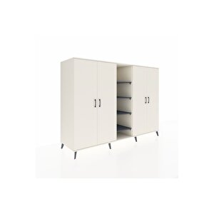 Kronos Dolap 12 Raflı 4 Kapaklı 220x59x163 Aytaşı-aytaşı/antrasit