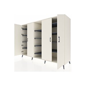 Kronos Dolap 12 Raflı 4 Kapaklı 220x59x163 Aytaşı-aytaşı/antrasit