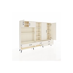 Arges Dolap 12 Raflı 4 Çekmeceli 4 Kapaklı 220x30x163 Aytaşı-aytaşı