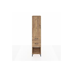 Hyperion Dolap Tek Raflı 2 Çekmeceli Tek Askılı 44x44x195 Çam-çam