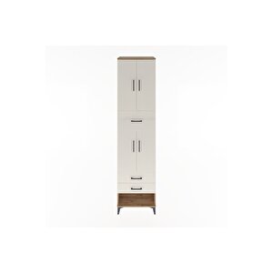 Hyperion Dolap 3 Raflı 3 Çekmeceli 4 Kapaklı 60x44x243 Çam-aytaşı