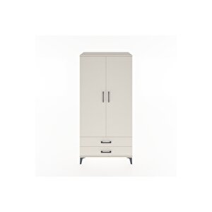 Hyperion Dolap Tek Raflı 2 Çekmeceli Tek Askılı 88x44x182 Aytaşı-aytaşı