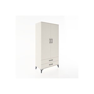 Hyperion Dolap Tek Raflı 2 Çekmeceli Tek Askılı 88x44x182 Aytaşı-aytaşı
