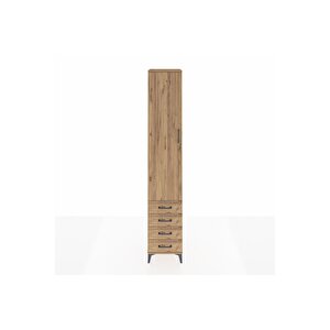Hyperion Dolap 5 Raflı 4 Çekmeceli Tek Kapaklı 44x44x243 Çam-çam