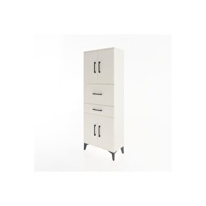 Arges Dolap 3 Raflı 2 Çekmeceli 4 Kapaklı 60x30x163 Aytaşı-aytaşı