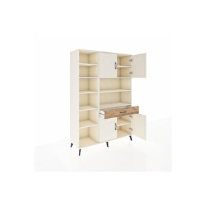 Hyperion Dolap 10 Raflı Tek Çekmeceli 4 Kapaklı 132x44x195 Aytaşı-aytaşı/çam
