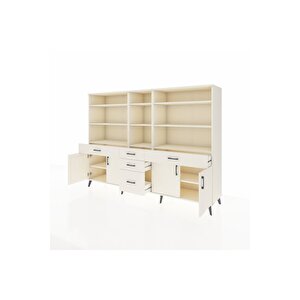 Hyperion Dolap 11 Raflı 5 Çekmeceli 4 Kapaklı 220x44x163 Aytaşı-aytaşı