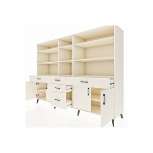 Hyperion Dolap 11 Raflı 5 Çekmeceli 4 Kapaklı 220x44x163 Aytaşı-aytaşı