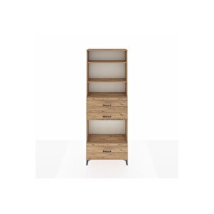 Arges Dolap 4 Raflı 3 Çekmeceli 88x30x243 Çam-çam