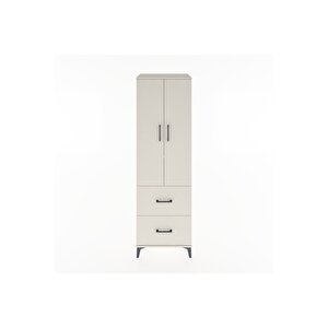 Hyperion Dolap 2 Raflı 2 Çekmeceli Tek Askılı 60x44x195 Aytaşı-aytaşı