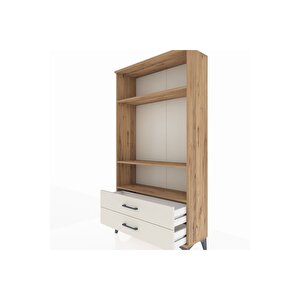 Arges Dolap 3 Raflı 2 Çekmeceli 88x30x163 Çam-aytaşı