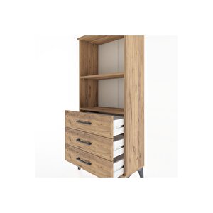 Hyperion Dolap 2 Raflı 3 Çekmeceli 60x44x134 Çam-çam