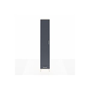 Hyperion Dolap 6 Raflı Tek Çekmeceli Tek Kapaklı 44x44x243 Aytaşı-antrasit