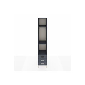 Hyperion Dolap 3 Raflı 3 Çekmeceli Tek Askılı 44x44x243 Antrasit-antrasit