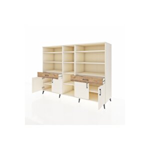 Kronos Dolap 12 Raflı 2 Çekmeceli 4 Kapaklı 220x59x163 Aytaşı-aytaşı/çam