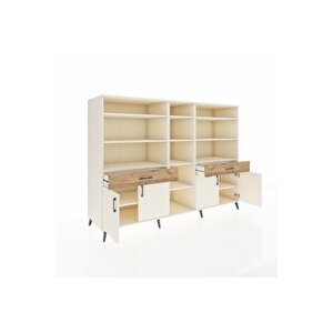 Kronos Dolap 12 Raflı 2 Çekmeceli 4 Kapaklı 220x59x163 Aytaşı-aytaşı/çam