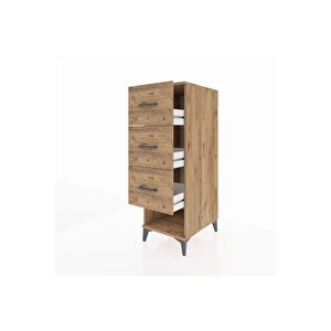Kronos Dolap 3 Çekmeceli 44x59x134 Çam-çam